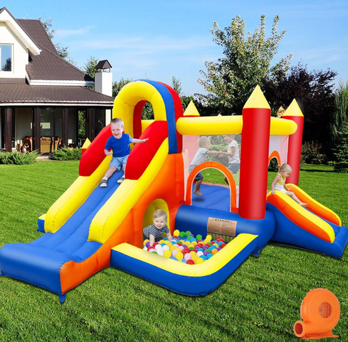 Inflatable bouncy castle with - inflatable,
