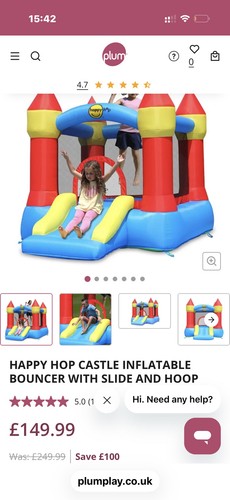 Happy hop bouncy castle - happy,