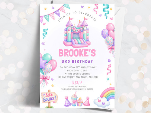 Bouncy castle personalised - bouncy,